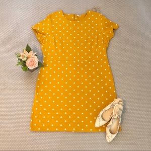 NWOT Old Navy yellow polka dot sheath dress